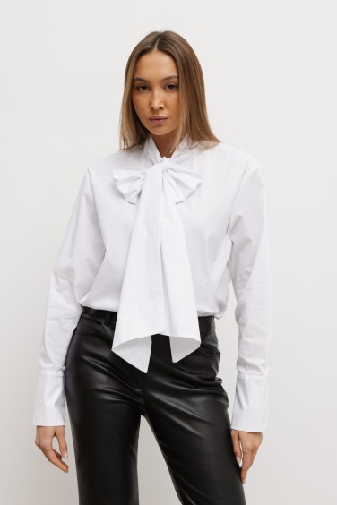 Francesca Tie Shirt White