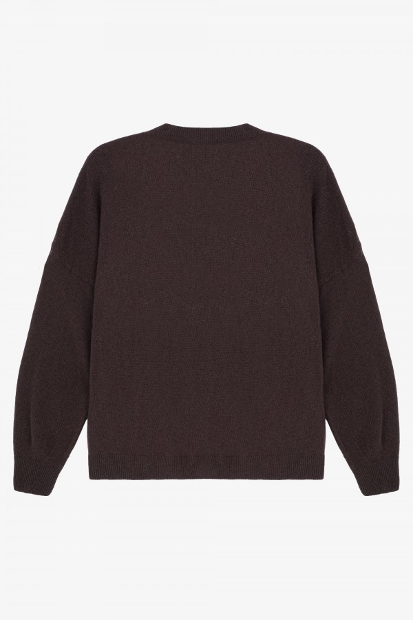 Wesley Sweter Z Wełną Brązowy