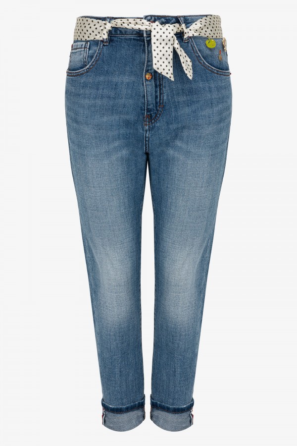 DY577 Spodnie Jeansowe Blue