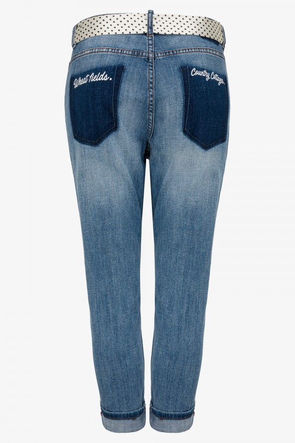 DY577 Spodnie Jeansowe Blue