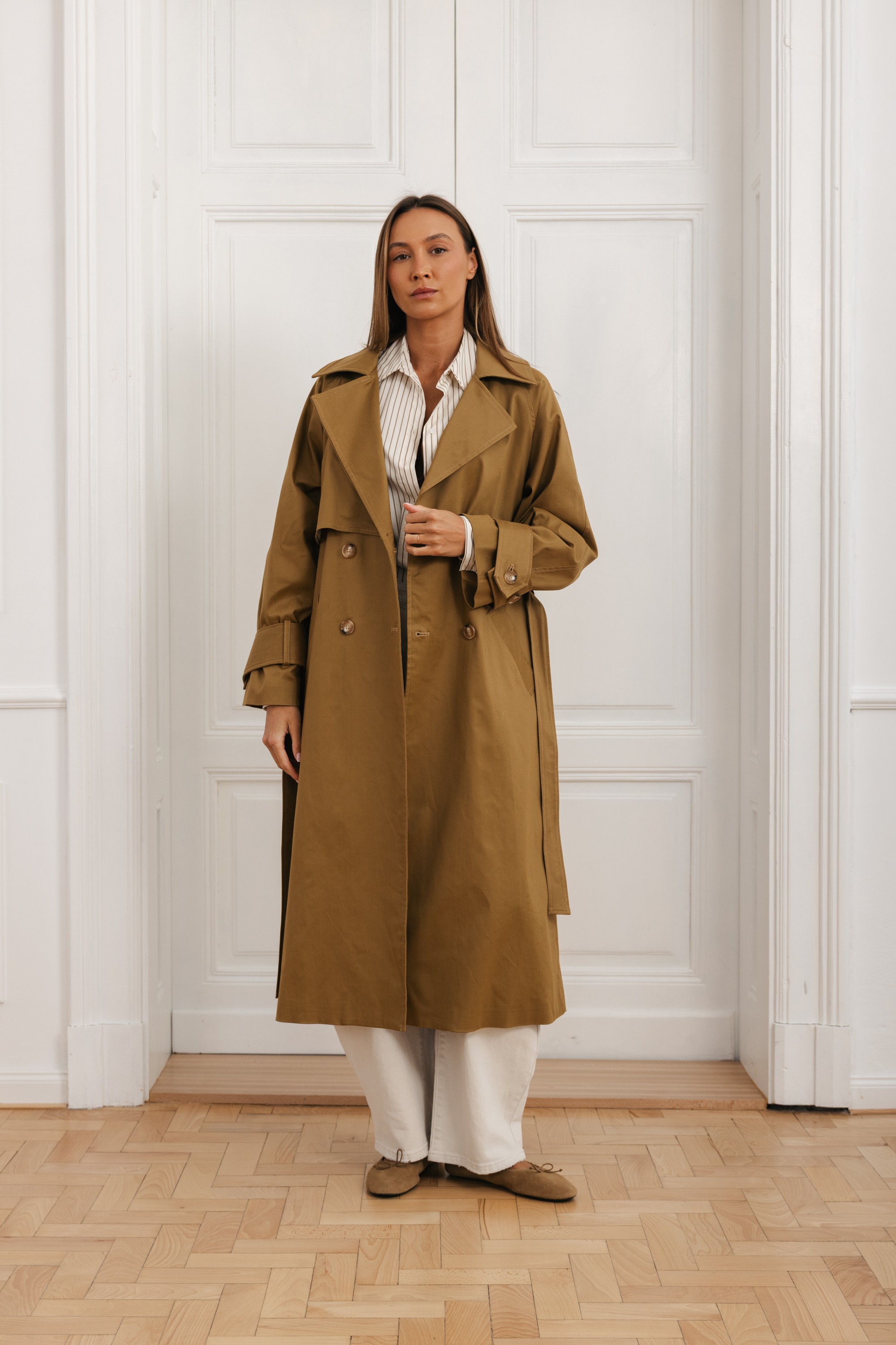 Camel trench coat LD5115, Italian | Butik Lorenzo