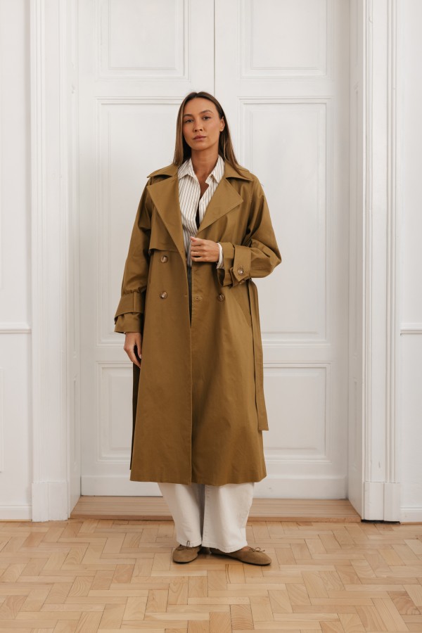 Camel trench coat LD5115, Italian | Butik Lorenzo