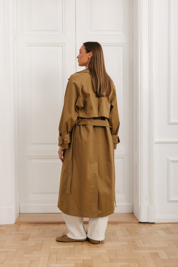 Camel trench coat LD5115, Italian | Butik Lorenzo