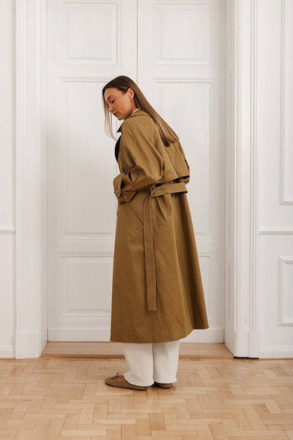 Camel trench coat LD5115, Italian | Butik Lorenzo