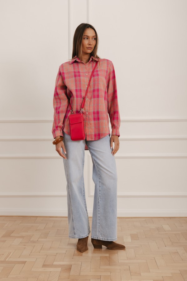 Moon Koszula W Kratę Pink