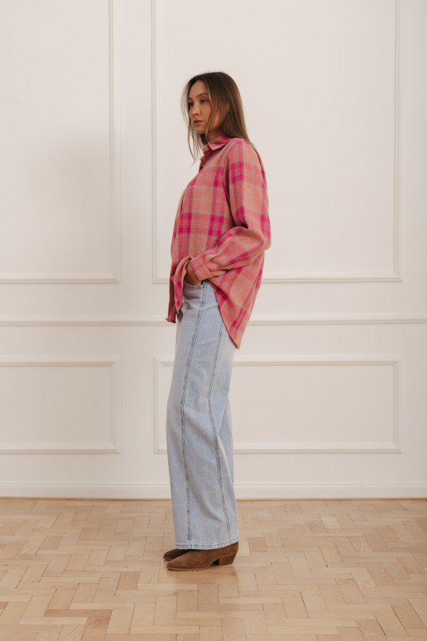 Moon Koszula W Kratę Pink