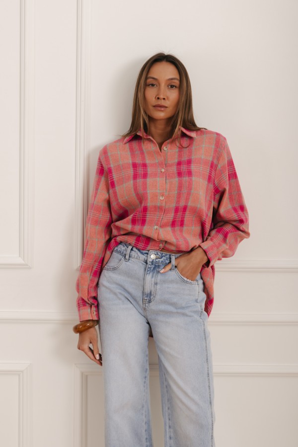 Moon Koszula W Kratę Pink
