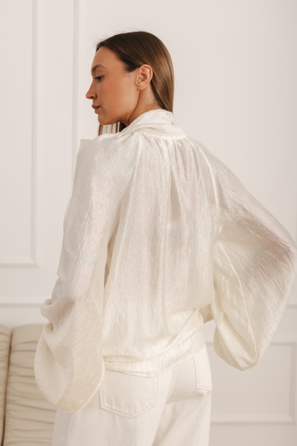 Sara Tie Blouse Cream