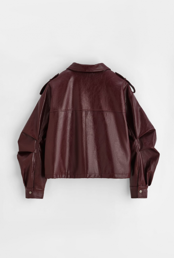 2212 Eco-Leather Jacket Burgundy