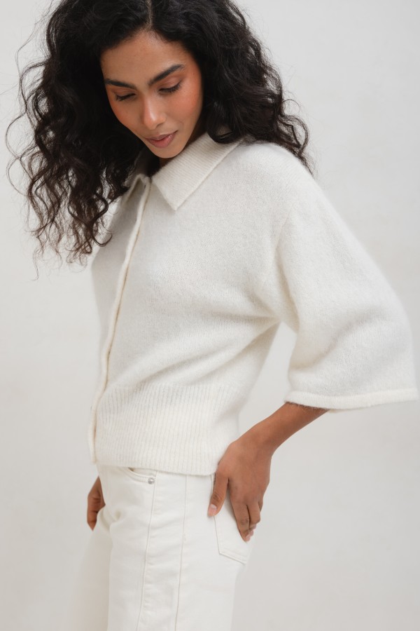 KT837 Spodnie Jeansowe Balloon Cream