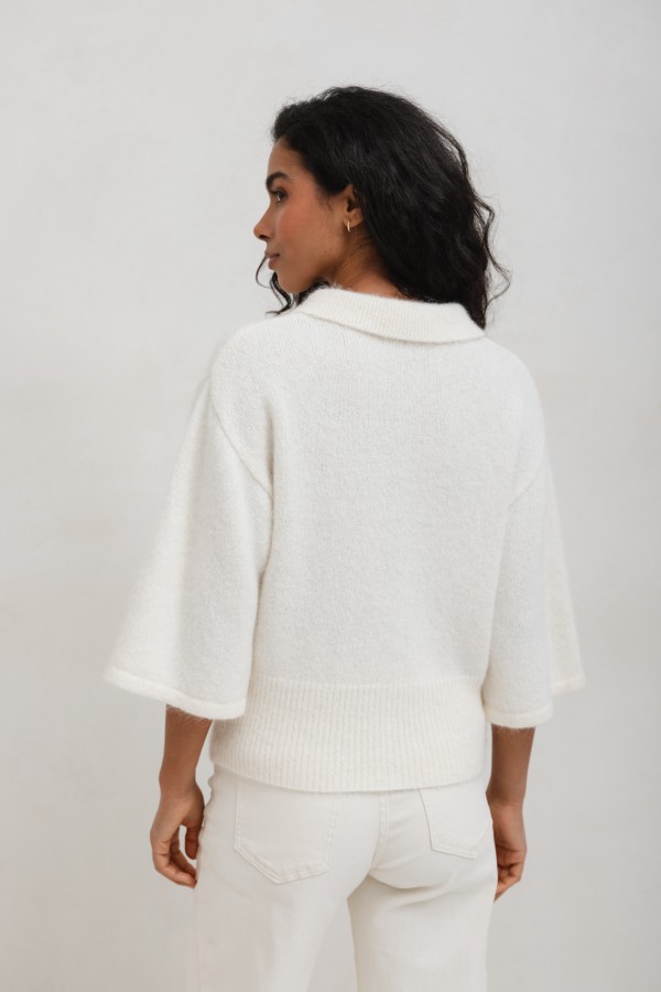 KT837 Spodnie Jeansowe Balloon Cream