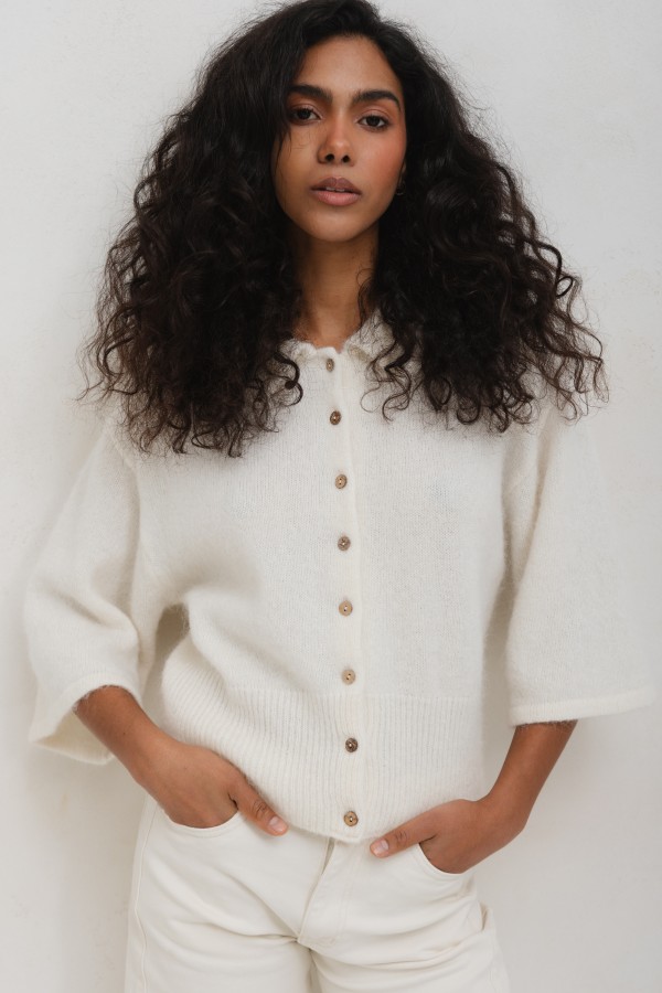 Marcel Kardigan Z Suri Alpaki Ecru