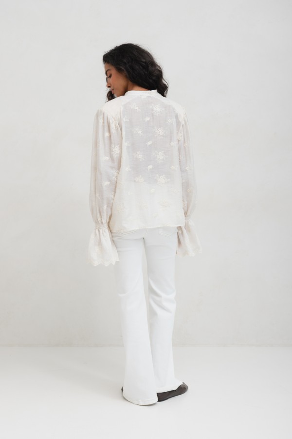Q194 Jeans Flare White