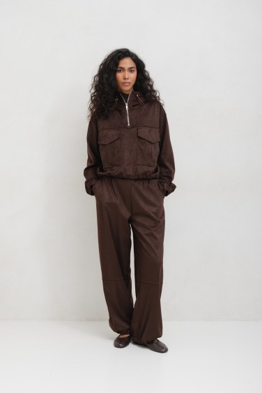 LD3981 Spodnie Brązowe