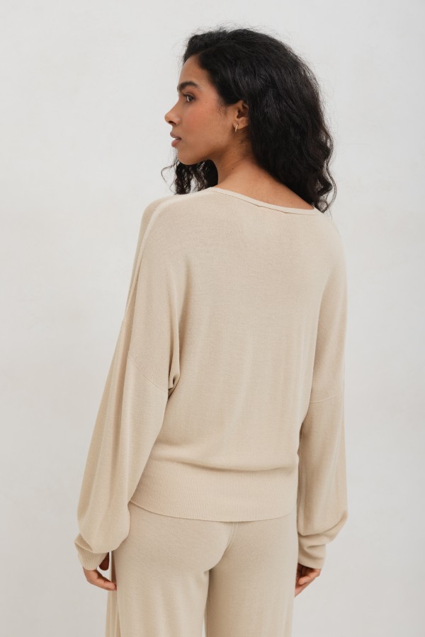 Ruben Sweater Knitted Beige