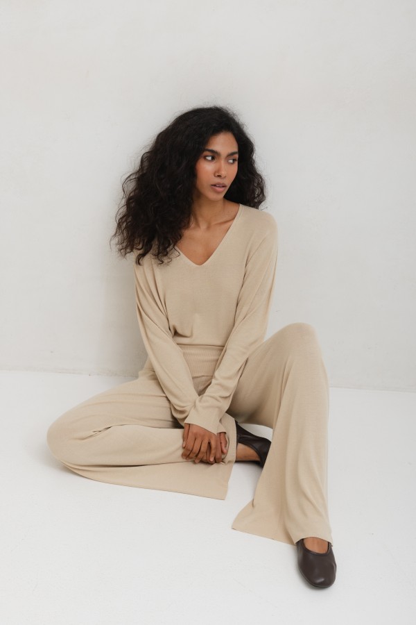 Ruben Sweater Knitted Beige