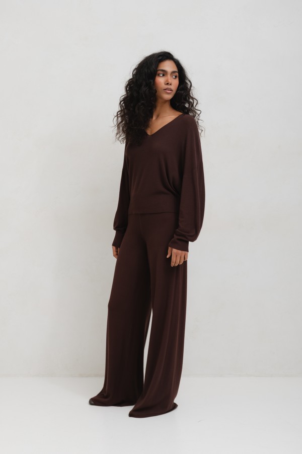 Ruben Sweater Knitted Brown