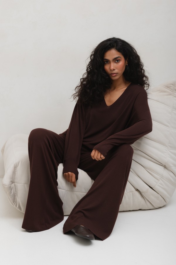 Ruben Sweater Knitted Brown