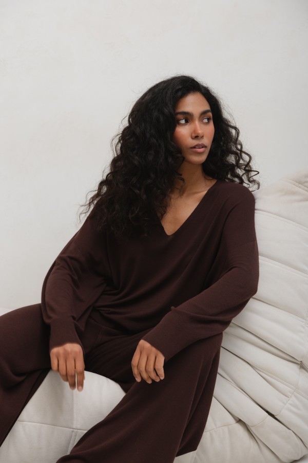 Ruben Sweater Knitted Brown