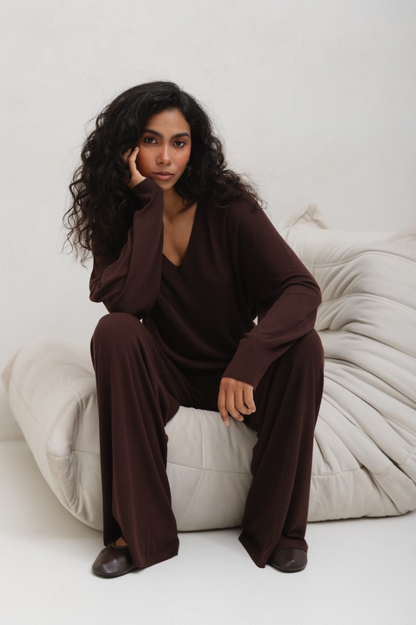 Ruben Sweater Knitted Brown