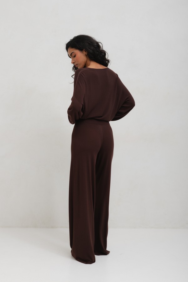 Ruben Trousers Knitted Brown