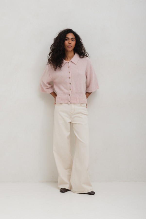 Marcel Suri Alpaca Cardigan Pastel Pink