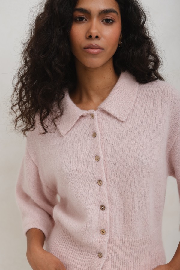 Marcel Suri Alpaca Cardigan Pastel Pink