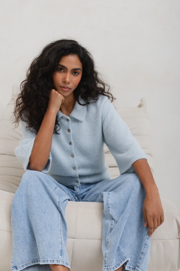 RD9135 Spodnie Jeansowe Wide Leg Blue