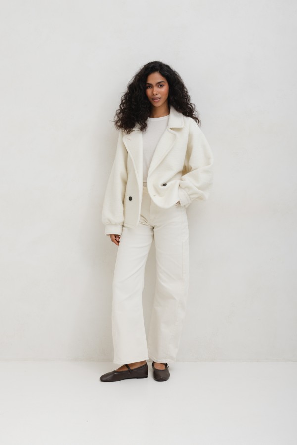Ronan Wool Jacket Ecru