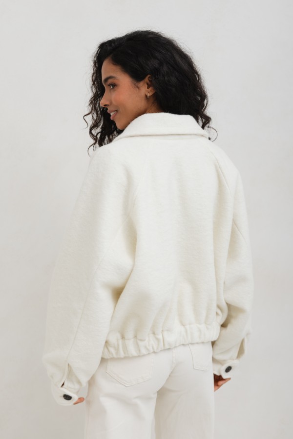 Ronan Wool Jacket Ecru