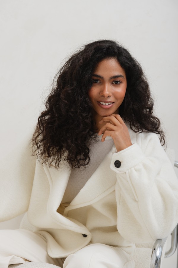 Ronan Wool Jacket Ecru