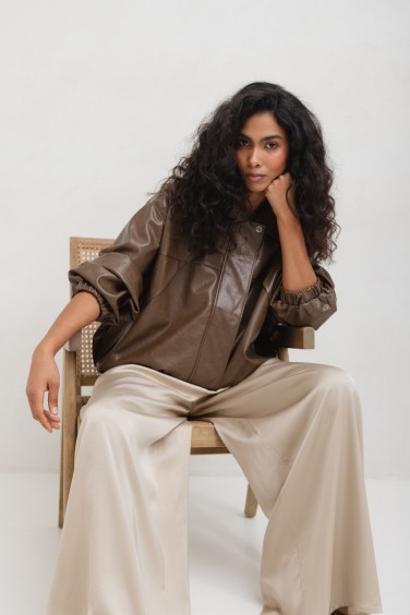 5509 Kurtka Z Eko Skóry...