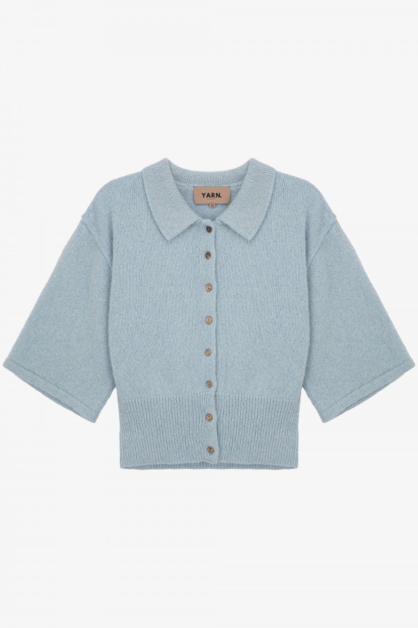 Marcel Cardigan Suri Alpaca Blue