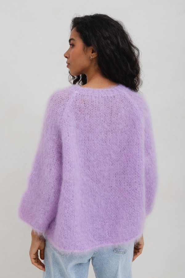 Philip Sweter Moherowy Fioletowy