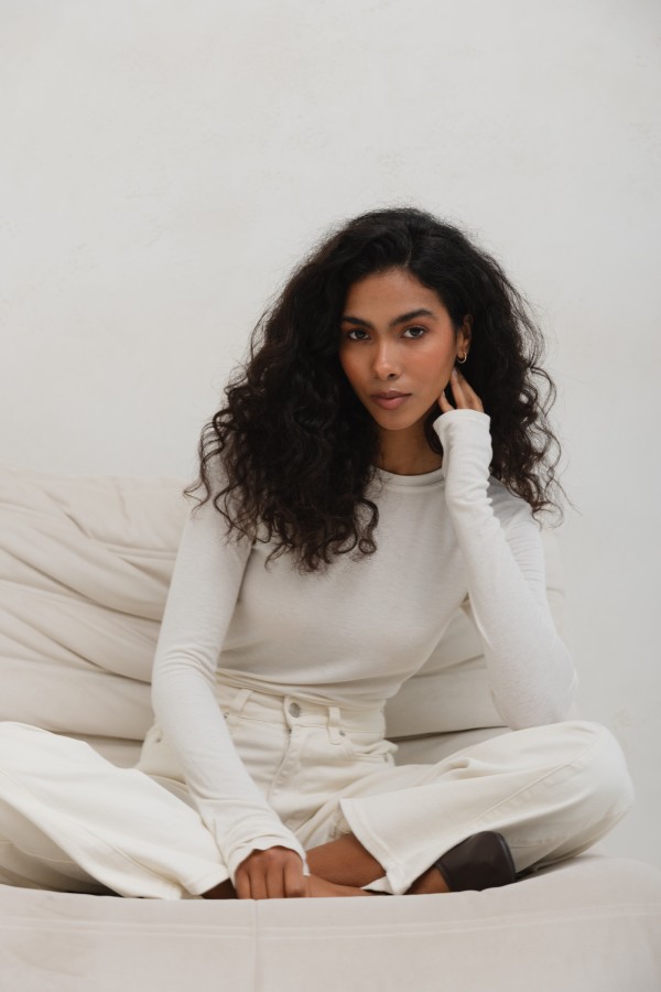 Enzo Longsleeve Z Kaszmirem Cream