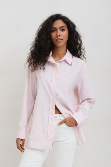 Rosalie Koszula W Paski Różowa