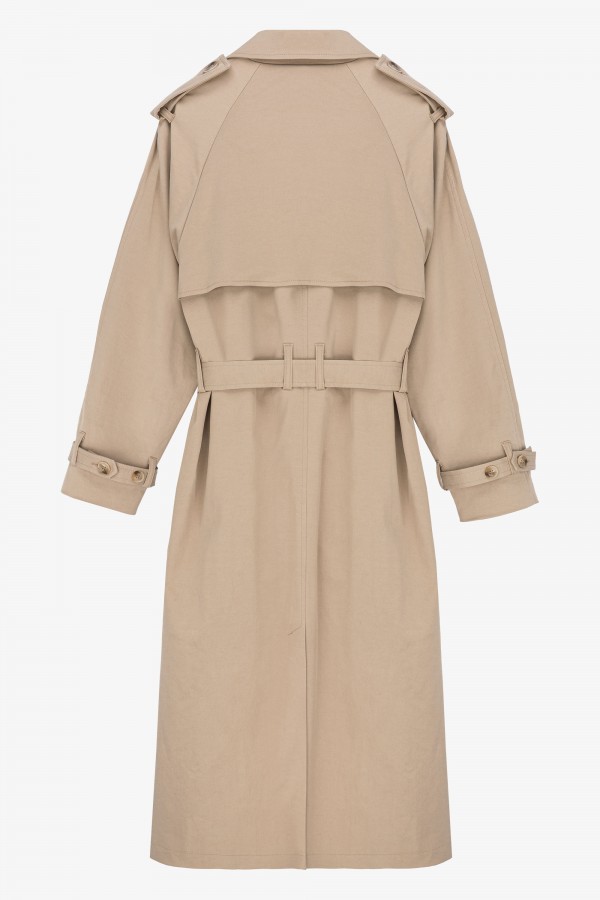 Beige long trench coat Leonardo | Butik Lorenzo