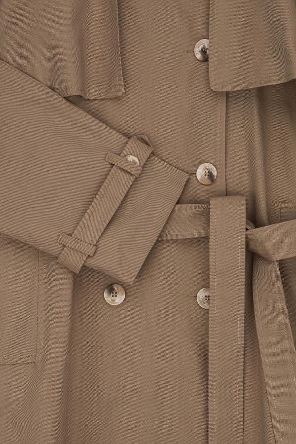 Leonardo Long Trench Coat Khaki