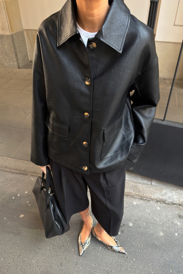 2188 Eco-Leather Jacket Black