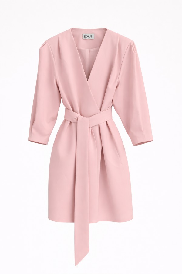Kristin Buttoned Dress Pastel Pink