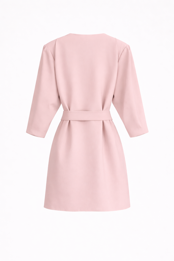 Kristin Buttoned Dress Pastel Pink