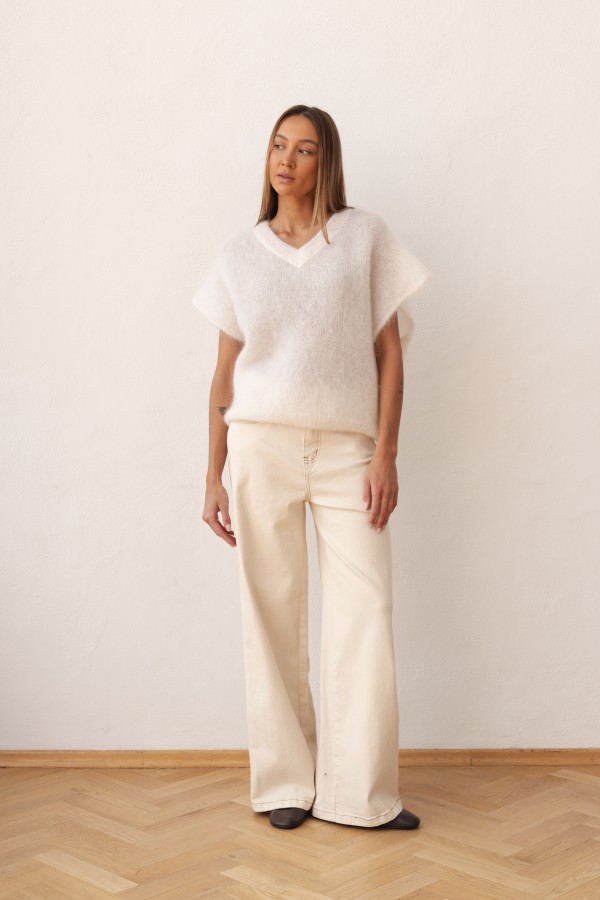 Otto Kid Mohair Sweater Ecru
