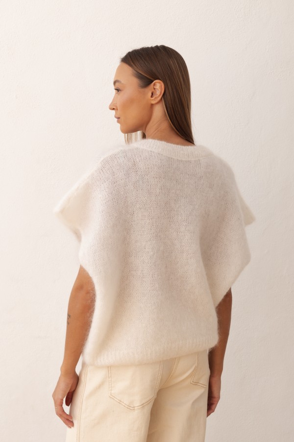 Otto Kid Mohair Sweater Ecru