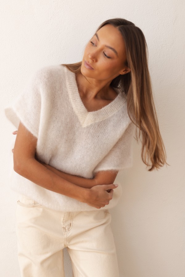 Otto Sweter Z Kid Moheru Ecru