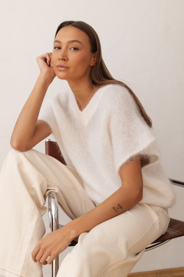 Otto Sweter Z Kid Moheru Ecru