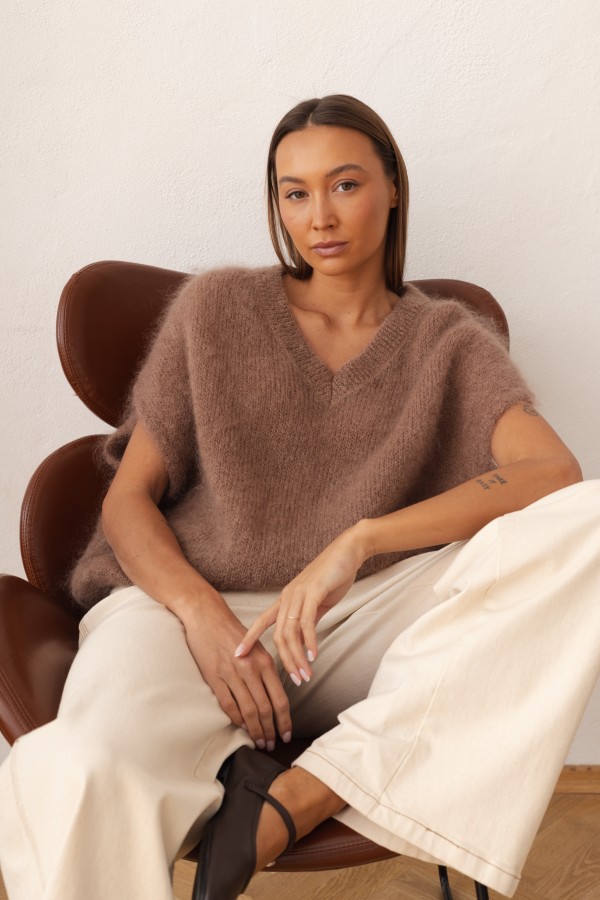Otto Kid Mohair Sweater Brown