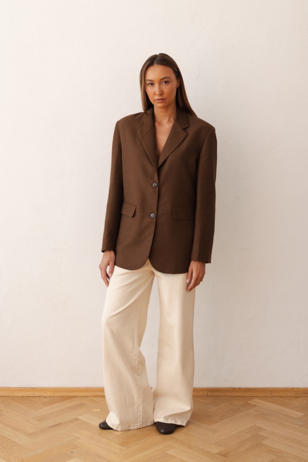 Fabien Marynarka Brązowa