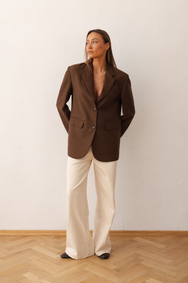 Fabien Marynarka Brązowa