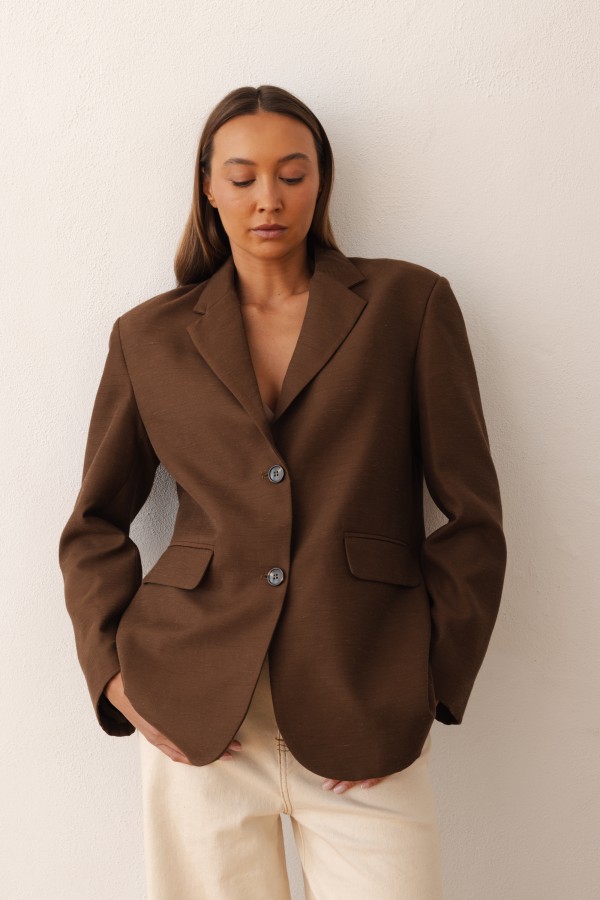 Fabien Blazer Brown