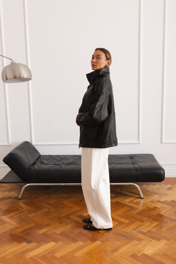 Nika Kurtka Skórzana Czarna